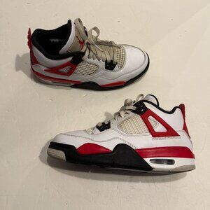 Nike Air Jordan 4 Retro Red Cement GS (408452-161) Youth Size 4Y Fire Red Black
